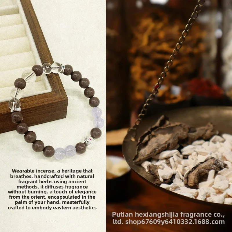 Chinese Style Ancient Handmade Natural Incense Beaded Bracelet For Women Lucky Blessing Fortune Attracting Good Luck Spiritual