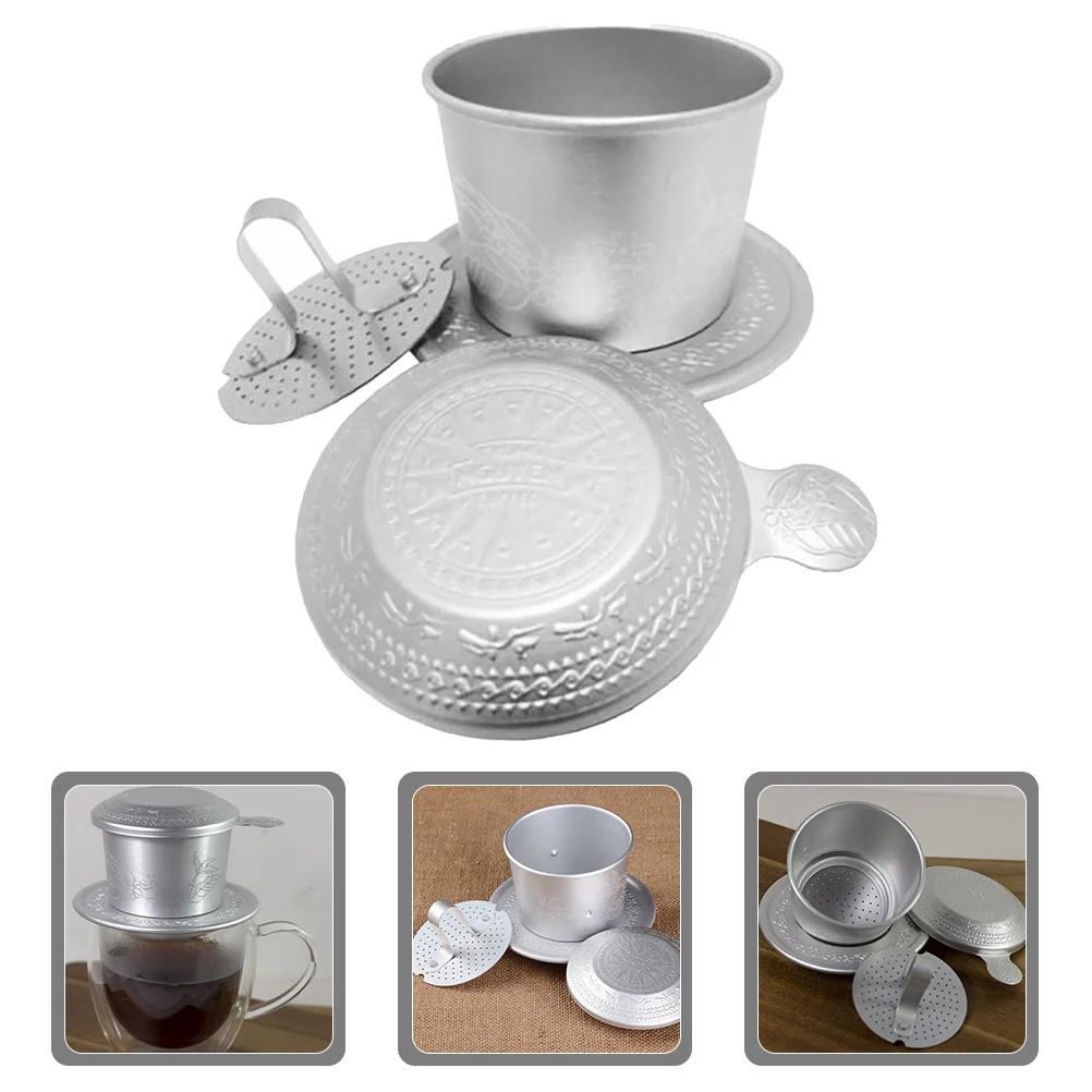 

Compact Vietnamese Coffee Dripper Aluminum Filter for Outdoor Travel Camping Vietnamese Coffee Filter Vcoffee Dripper