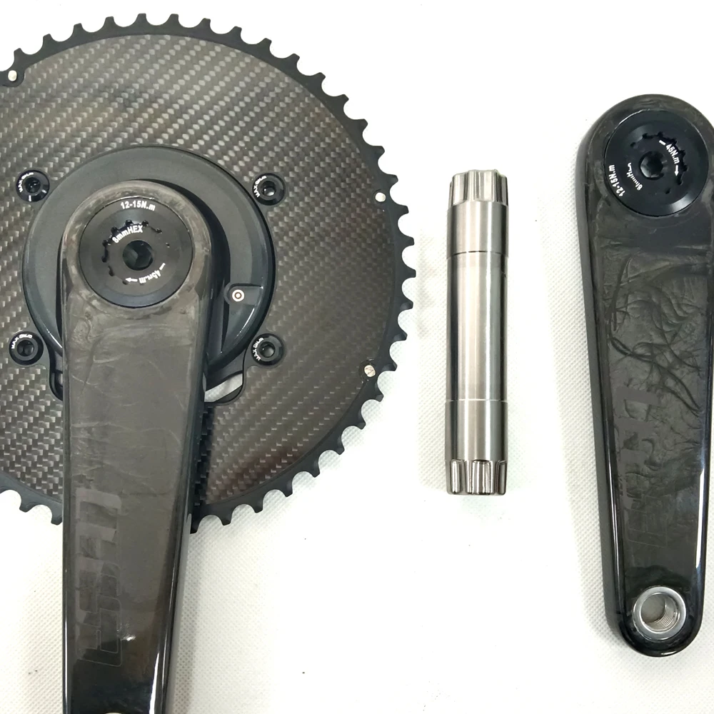 パーツ THINK RIDER PP5 Power Meter DUB 165mm ThinkRider PP5 Power Meter Crank 24mm 110BCD Road Bike