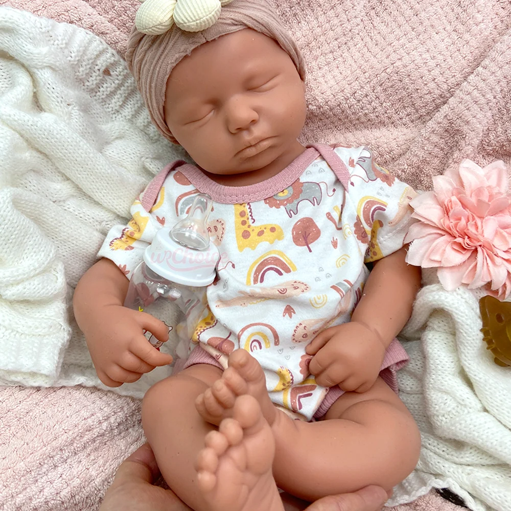 Mouth Open 20" Rebirth Silicone Reborn Baby 50Cm Loulou Reborn Girl Lifelike Newborn Doll Unpainted Unfinished Toy Diy By You