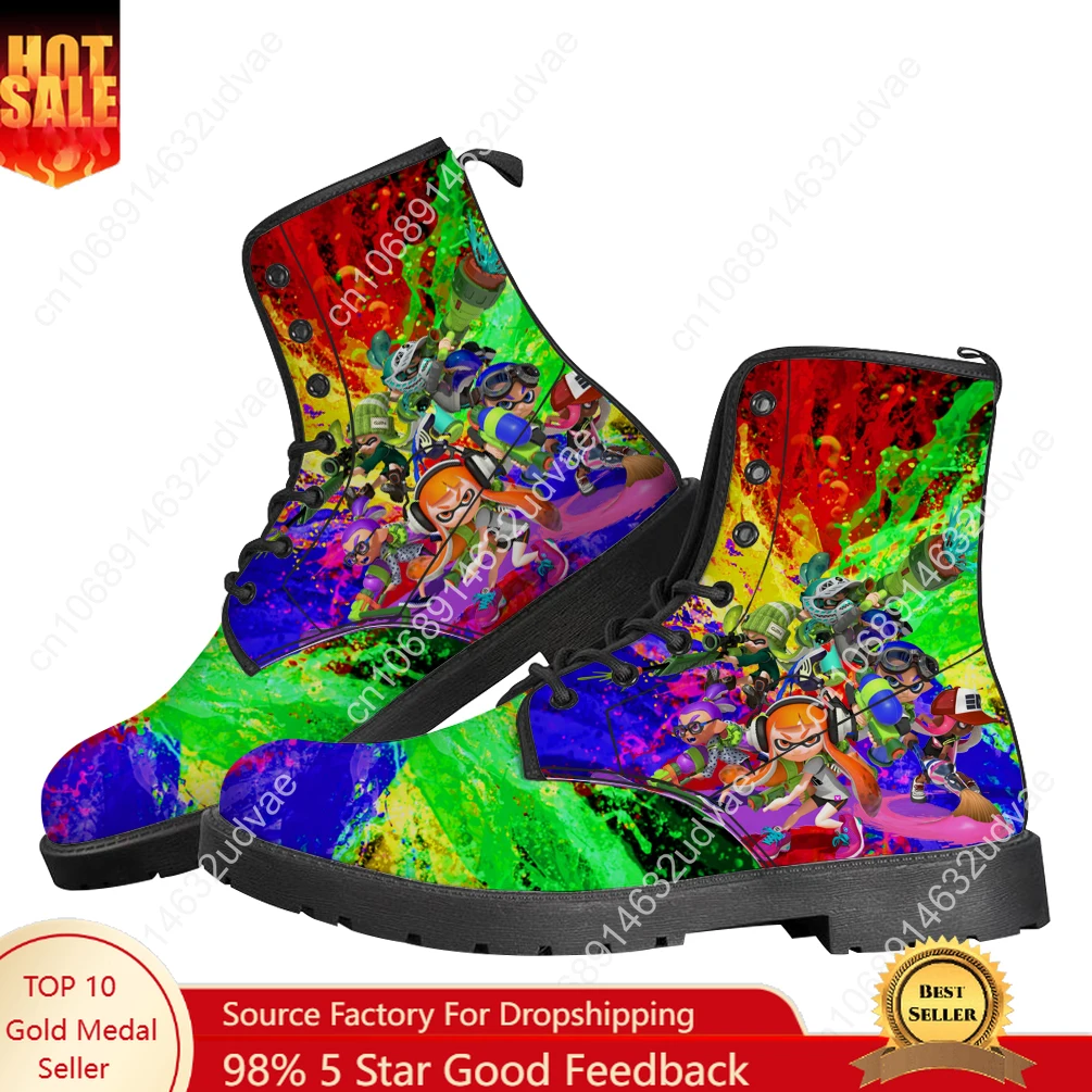 

Splatoons Boots Mens Womens Teenager Shoes Casual Boot Hot Movie Outdoor Light High Quality Couple Customize Shoe