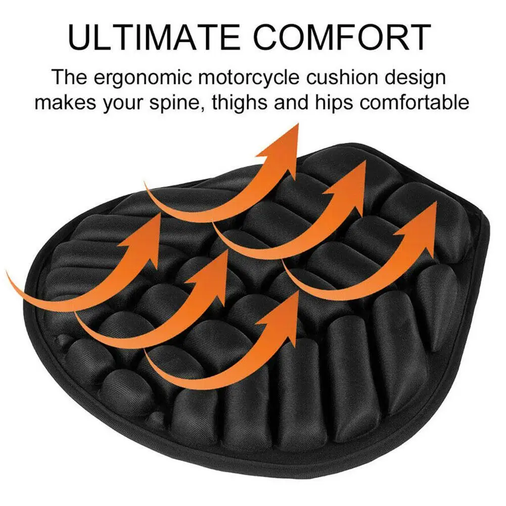 Sunblock Motorcycle Seat Cover For Harley 883 Comfort Gel Seat Spacer 3D Shock Absorbing Pressure Relief Seat Bag Cushion