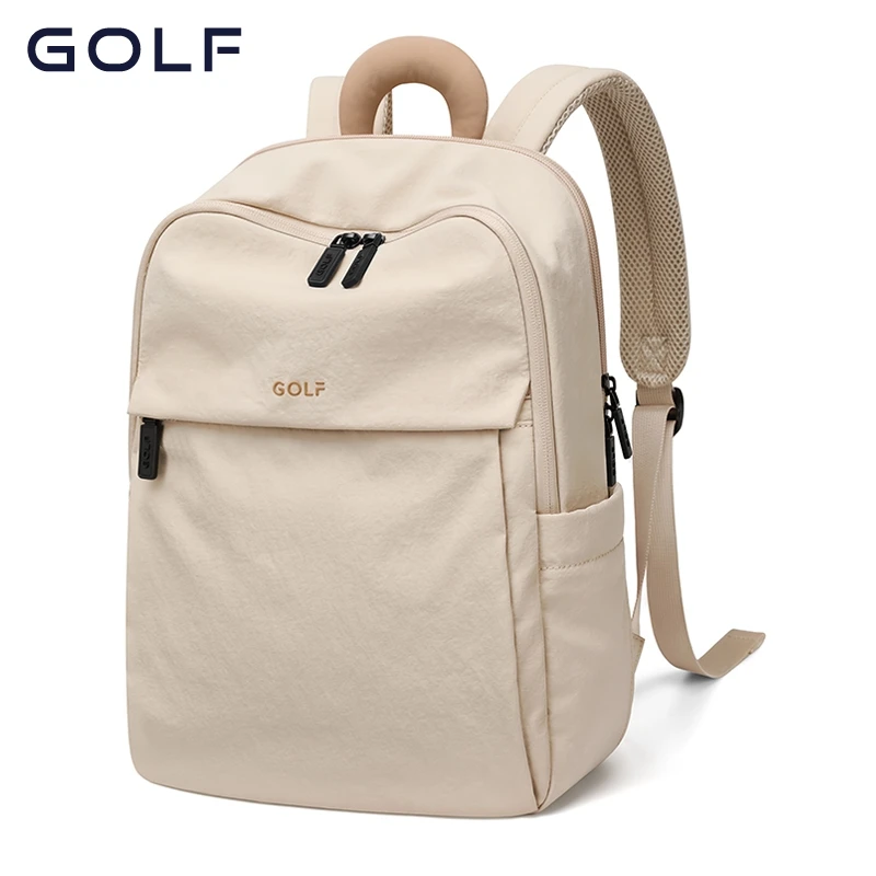 GOLF Women's Fashion Backpack New Solid Color Soft Backpack High Quality Student Backpack 14 inch Laptop Backpack Waterproof