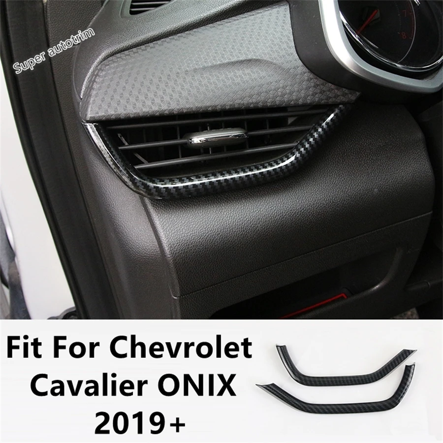 

Dashboard Side AC Air Conditioning Vent Outlet Frame Cover Trim For Chevrolet Cavalier ONIX 2019 - 2024 Carbon Fiber Accessories