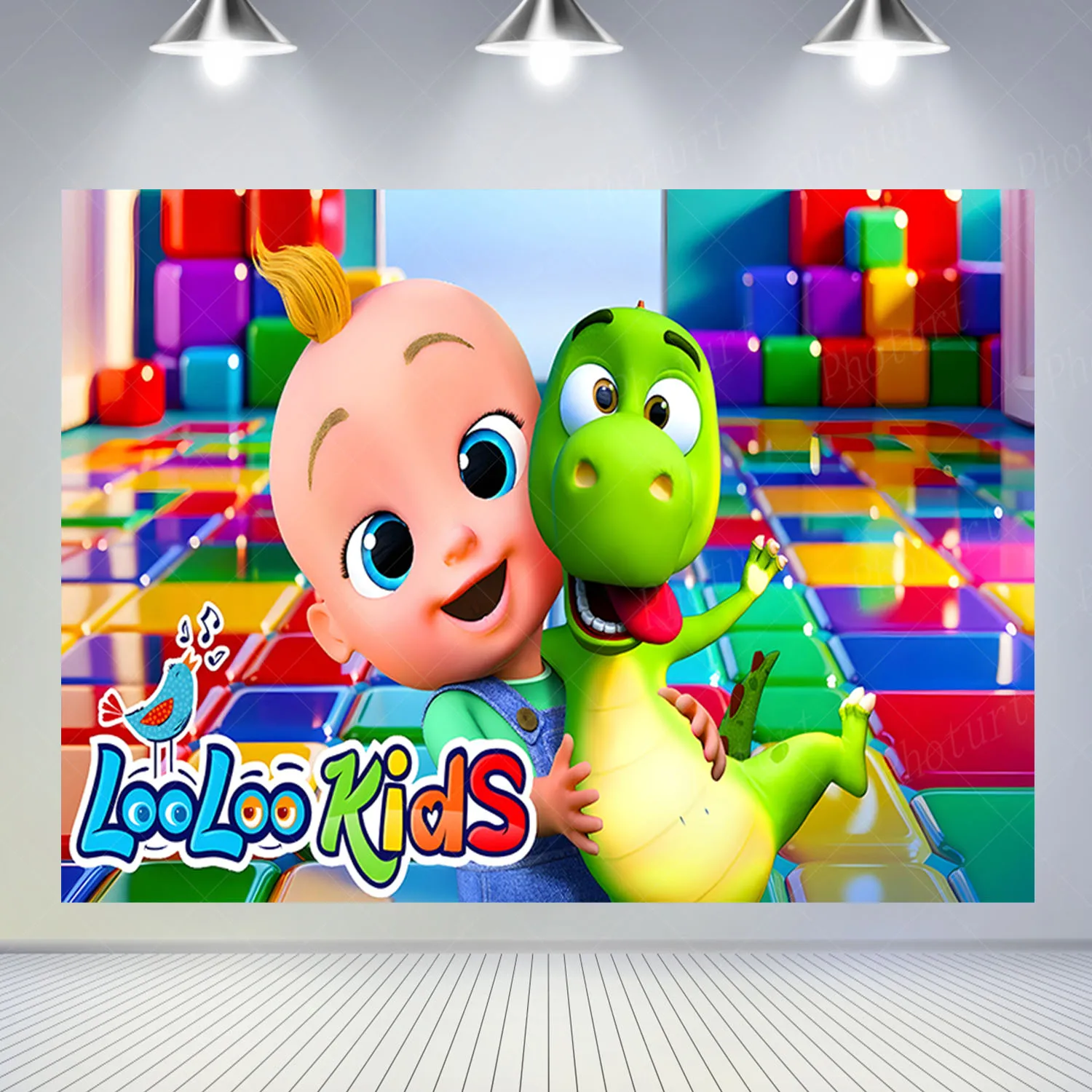 

Cute LooLoo Kids Backdrop Kids Birthday Party Background Children Movie Banner Vinyl Photography Decoration Props