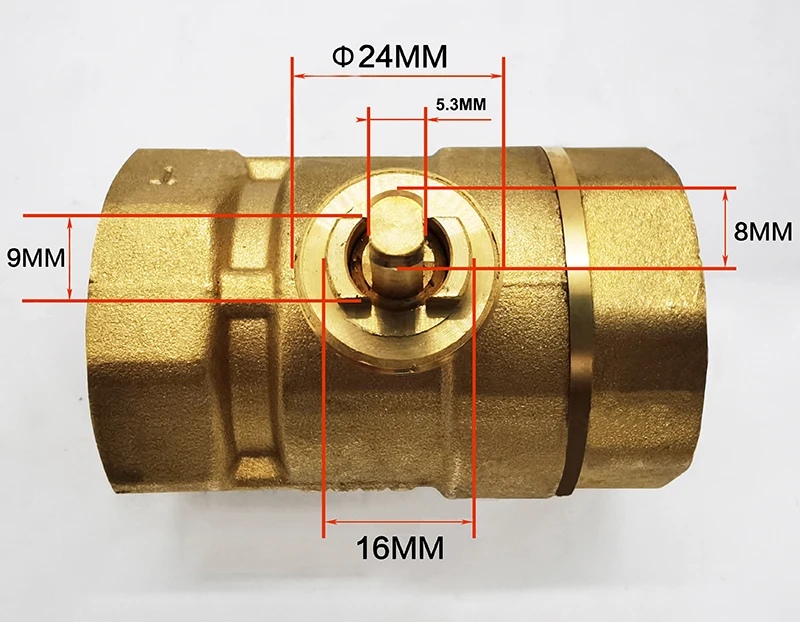Électrovanne DN15 DN20 DN25 Electric Motorized Thread Brass Ball Valve Body Eau et vapeur — détail 1