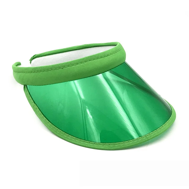 Modische Sommer-Outdoor-Sport-Sonnenschutzkappe Unisex Transparenter Plastik-Visor-Hut Bonbonfarbener PVC-Sonnenschutzhut UV-Schutzhut – Detail 4
