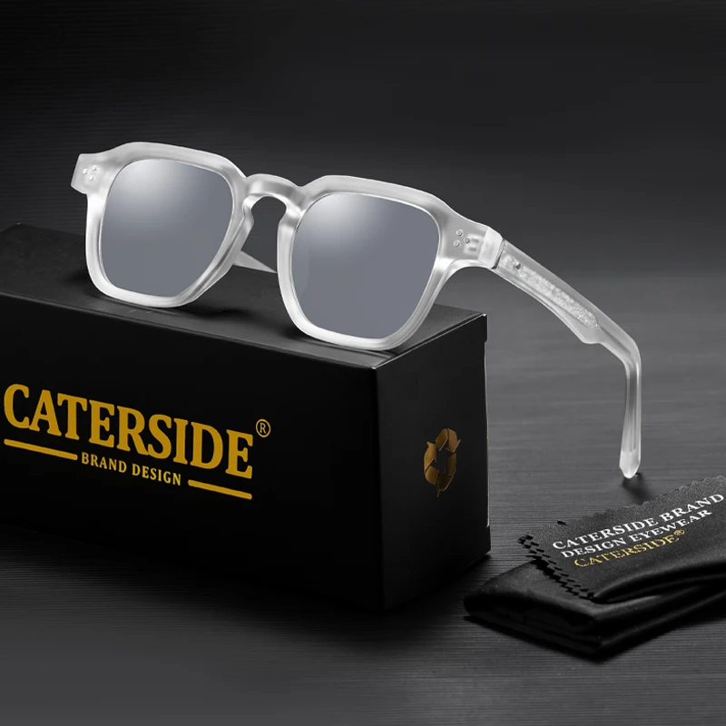 

CATERSIDE Square Men's Fashion Sunglasses Brand Design Luxury Temple Tips Sun Glasses Women's Party Cycling Uv400 Eyeglass