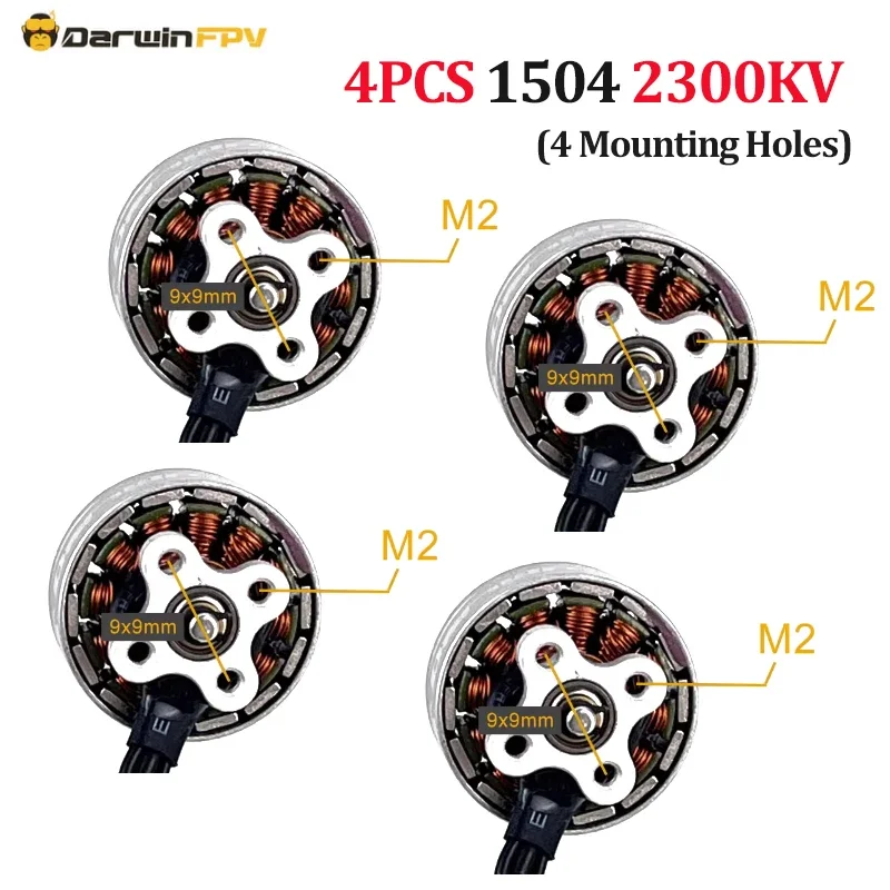 DarwinFPV 1504 2300KV 3600KV 3800KV Motore senza fard RC Drone FPV Racing Multirotore Parti Accessori