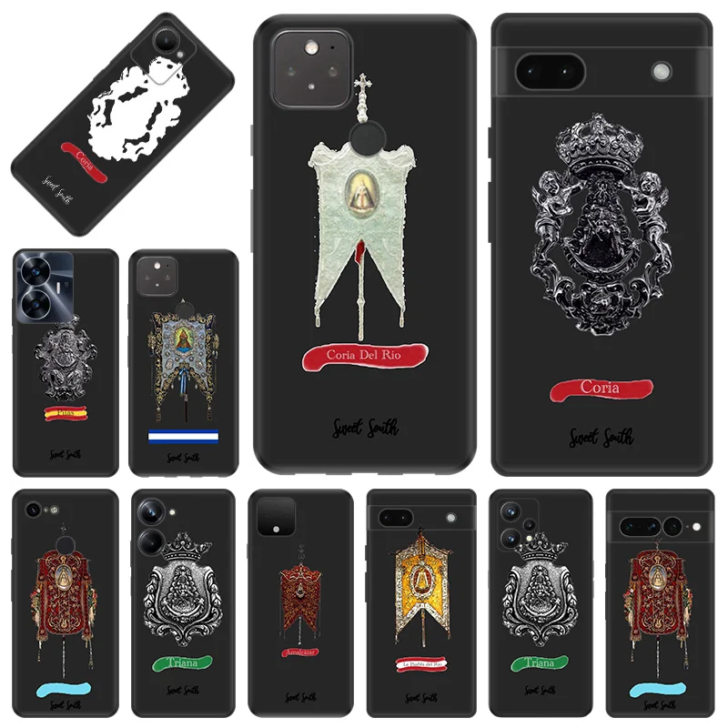 Phone Case for Pixel 8 Pro 8a 7a 6a 7 8 Motorola G200 Edge 40 30 20 One Fusion Christ Emblem Flag Art Soft Black Anti-Drop Cover