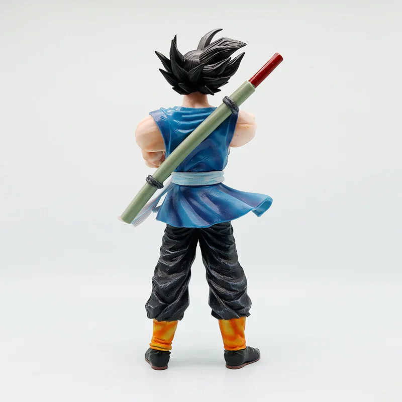 Dragon Ball Z Super Saiyan Goku Rage Statue Holding Dragon Ball Anime Figure Desktop Decor - view 2