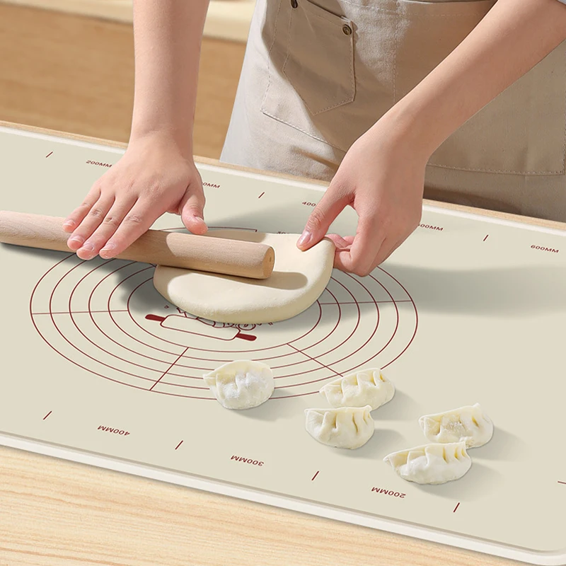 Silicone Kneading Pad Food Grade Panel Enlarged Thickened Baking Mat Dough Pad Household Flour Ball Rolling Roll Cutting Board