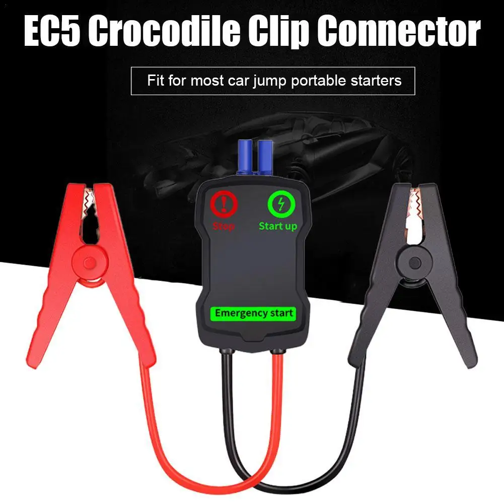 12V EC5 Crocodile Clip Connector Car Jumper Booster Cable Clip Emergency Car Battery Intelligent Alligator Clamps Red-Black Clip