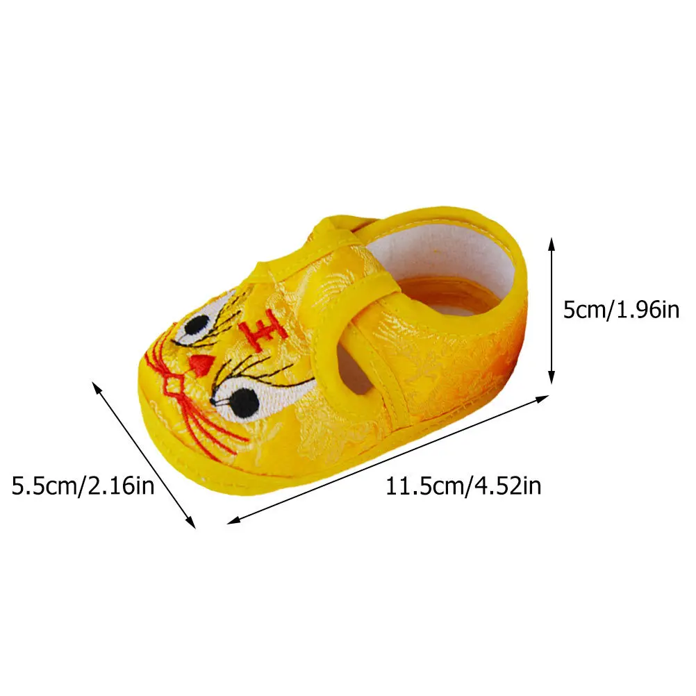 1 Pasang Sepatu Bayi Lucu Anti Selip Nyaman Menggemaskan Booties Bayi Warna Segar Bersulam