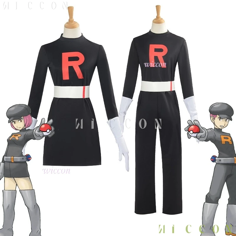 disfraz halloween mujer Team Leader Uniforms Halloween Costumes Rockket Jessica Jessie Musashii James Kojiro Men Women Clothing