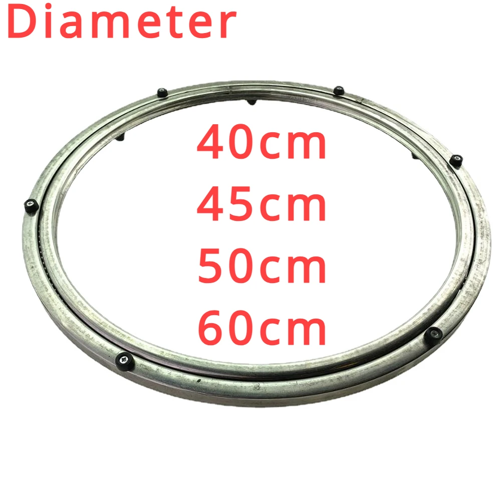 40cm-60CM Stainless Steel Ring Hot Pot Rotary Table Base Rotating Round Table Two-way Glass Rotary Table Pulley Core Surface