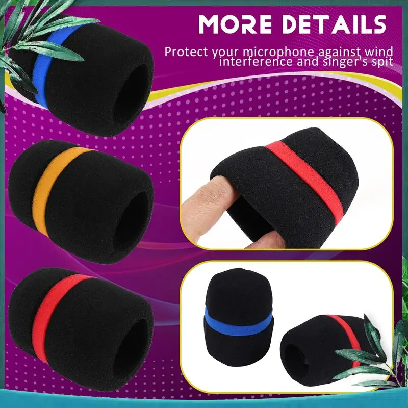 (НОВИНКА) 10 шт. Ручной сценический микрофон, пенопластовый чехол для ветрового стекла, караоке, черный