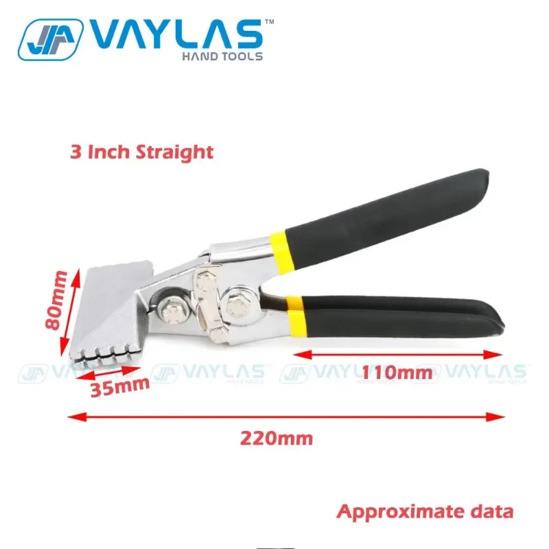 Sheet Metal Hand Seamer 3 Inch 6 Inch Straight Jaw Manual Metal Bender Tool Offset Handle Hand Seamer Folding Bending Pliers