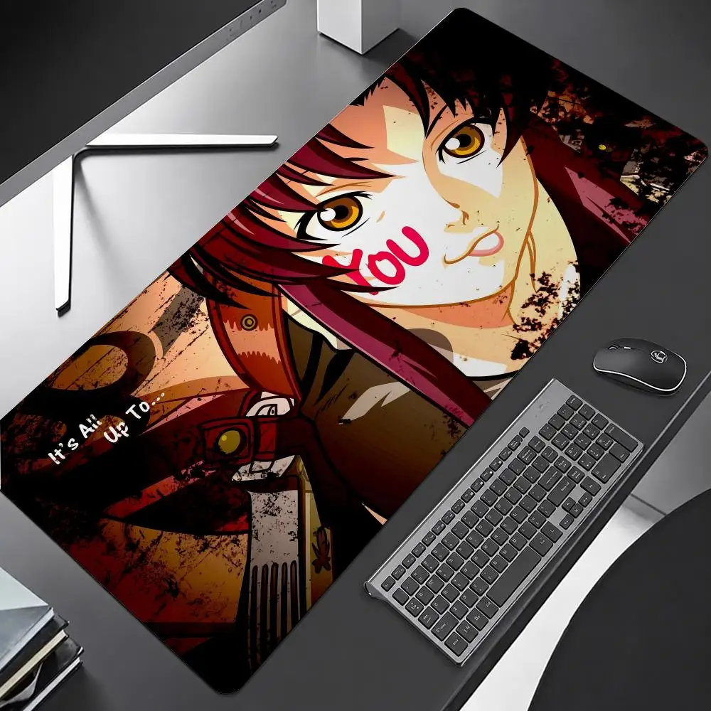 Anime B-Black Lagoon Mouse Pad Mouse Pad Anti-Slip Rubber Base Extended Desk Mat For Gamers Office Computer Accessories