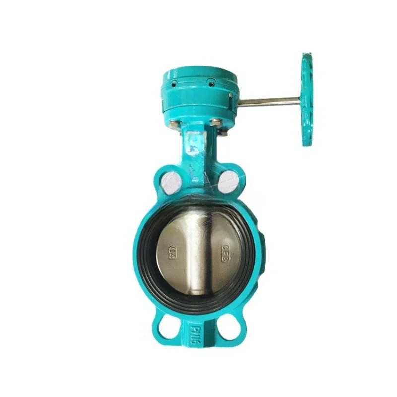 

Manual worm gear soft seal clamping butterfly valve paint fluororubber PTFE lining desulfurization and denitrification