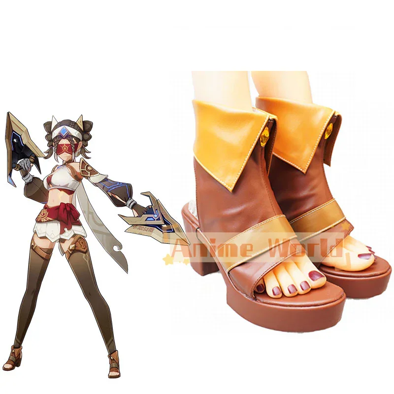 Genshin Impact Eremite Desert Clearwater Cosplay Schuhe Halloween Karneval Stiefel Nach Maß