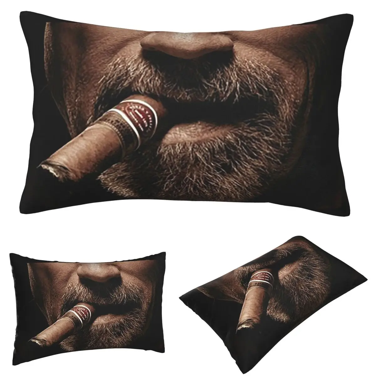 Arnie CigarFace Retângulo Fronha Capa de Almofada Decorativa Quarto Cama Casa Conforto Almofada