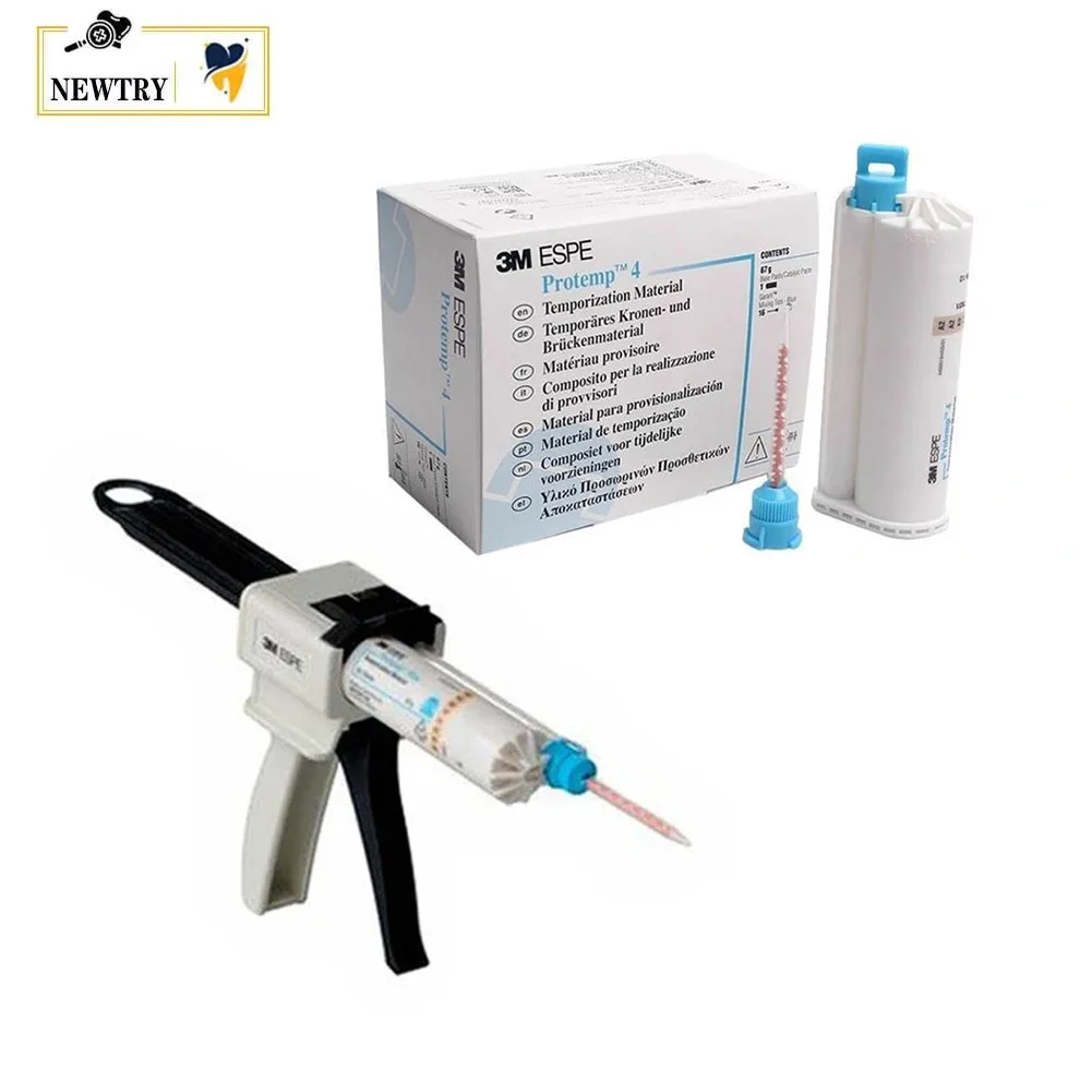 3M ESPE Protemp 4 Composite Resin Adhesive Temporary Crown Bridge Material Catalyst Paste Cartridge A1/A2/A3 Dispenser Mix Tips