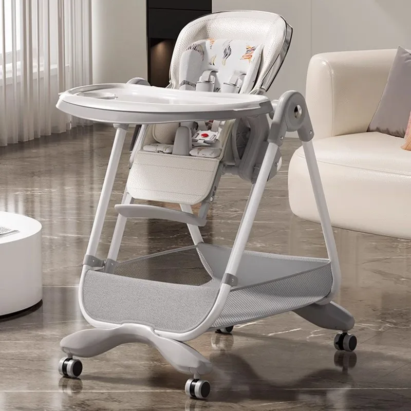 Multifunctional Baby Rocking Chair High Chair Factory Supply Adjustable Foldable Baby Dining Chair with Wheels
