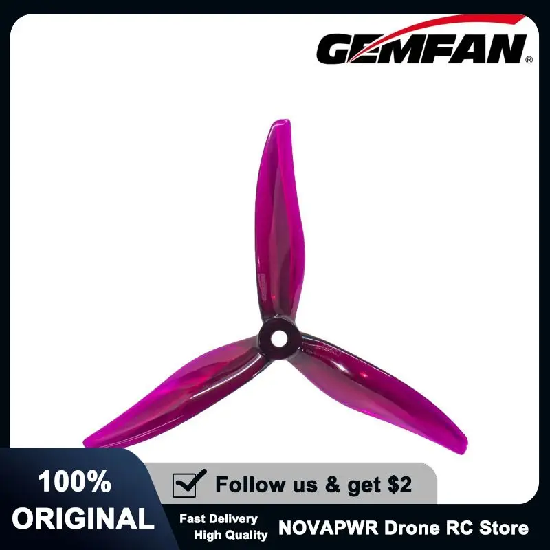 

Gemfan Hurricane Max 51377 5Inch 3-Blade Competition Propeller For High-Speed FPV Racing Drones