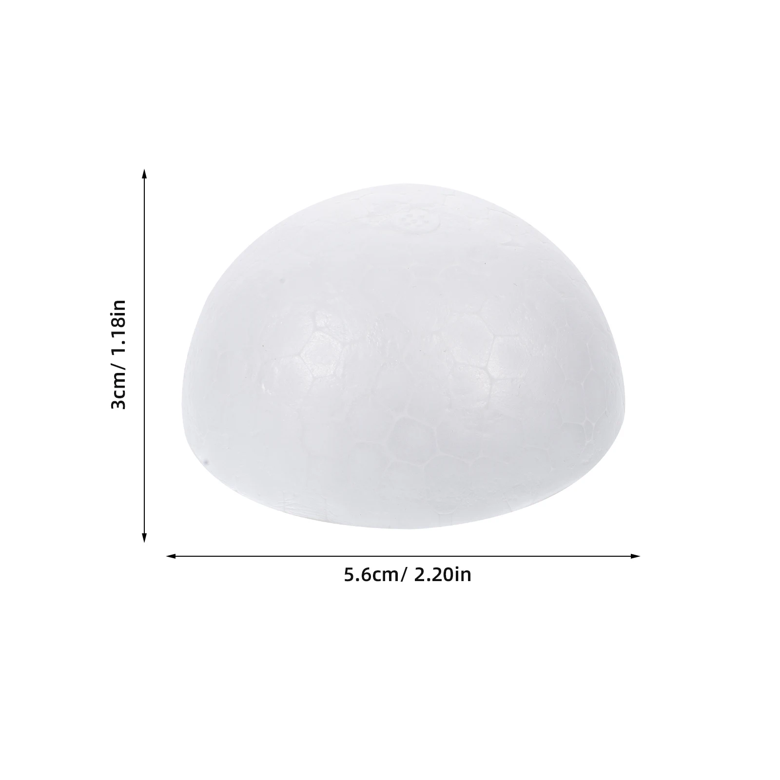 200개 3cm 스티로폼 반구형 화이트 폼 반구형 공예 DIY 장식 꽃꽂이 학습용
