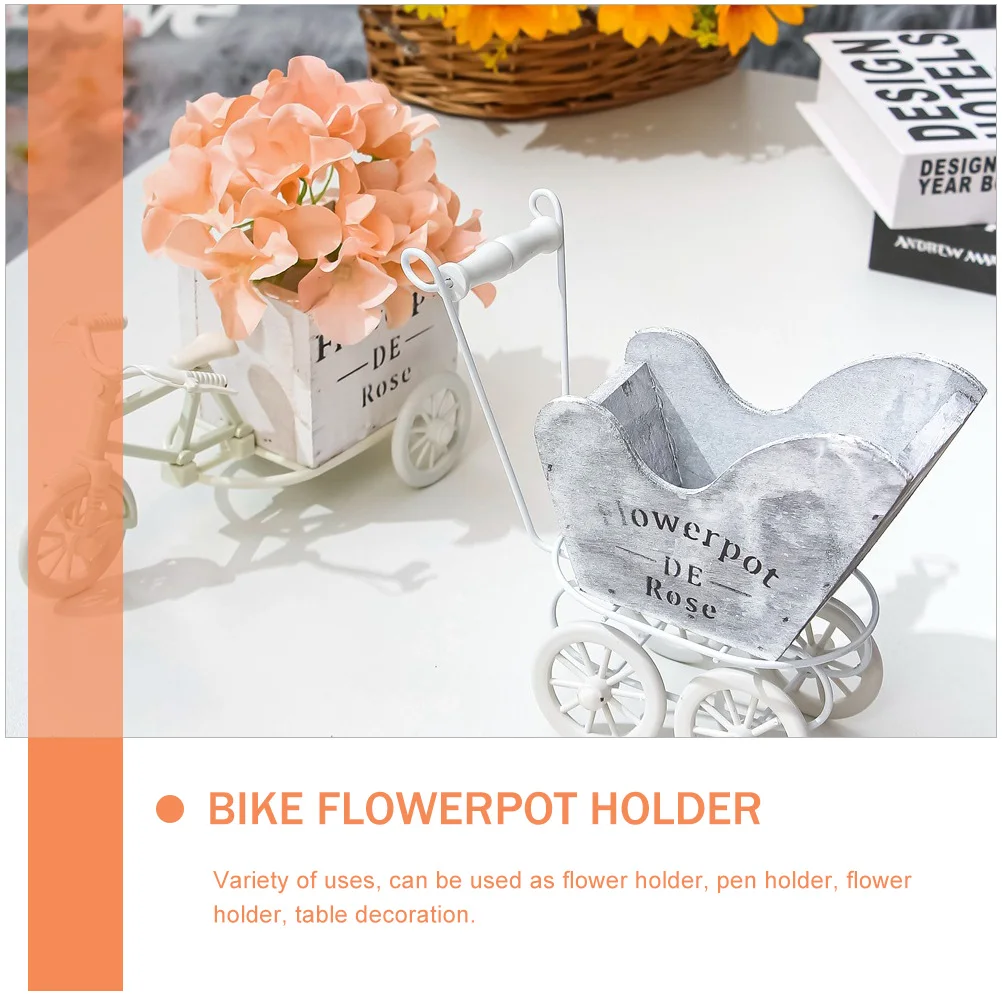 

Bicycle Stand Wedding Decor Bicycles Flower Bucket Decorations Garden Rack Plastic Display with Table Centerpieces