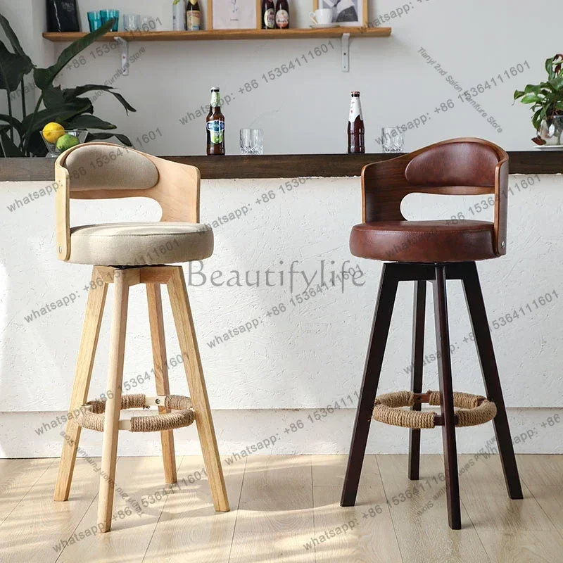 Factory Direct Sales American Style Retro Bar Chairs Modern Living Room Restaurant Simplicity Bar Chair Bedroom Home Furniture B
