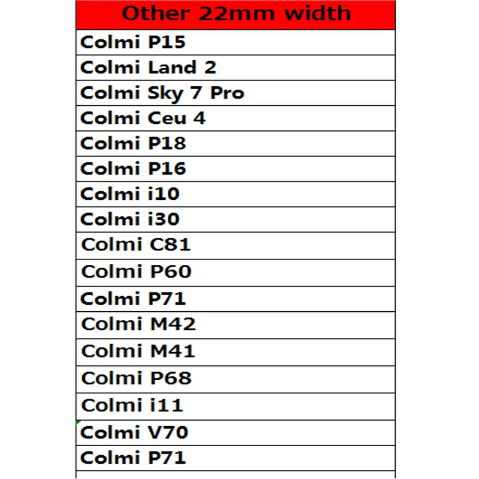 スマートウォッチストラップ,リストバンドメタルブレスレット,correa,colmi,v70,p71,p68,p60,p18,p16,i30, i10, i11,m41,m42,c81,22mm