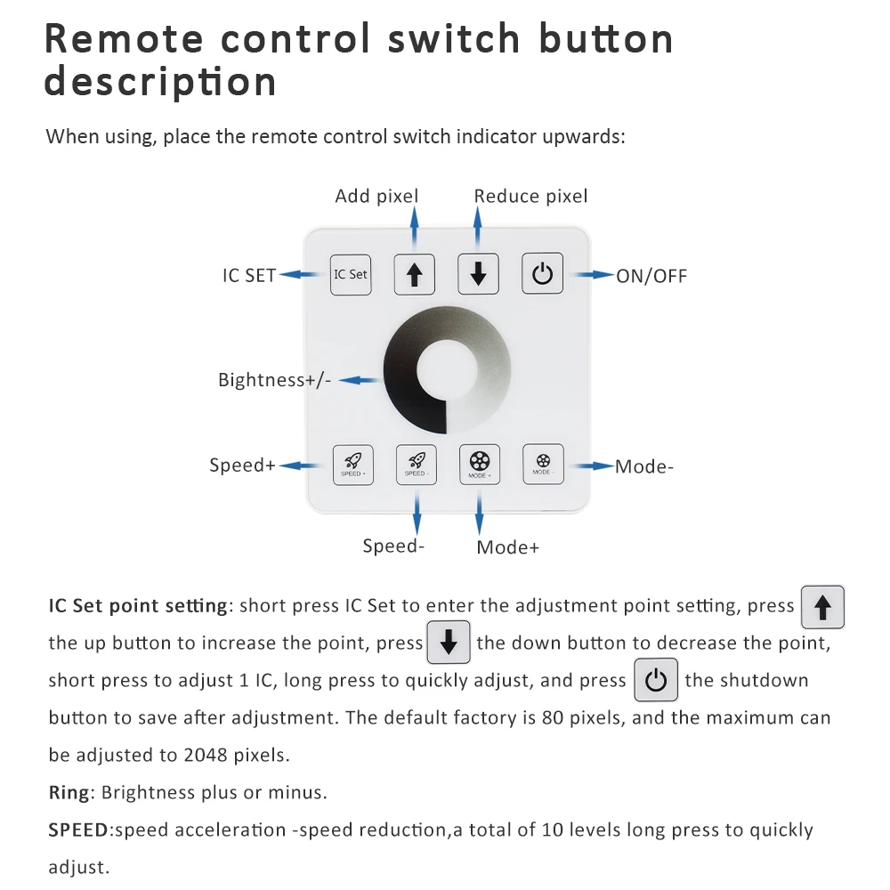24V WS2811 Horse Race LED Strip Running Water Flowing Light 2835 10mm 120LEDs/m RF Touch Panel Controller for home decoration
