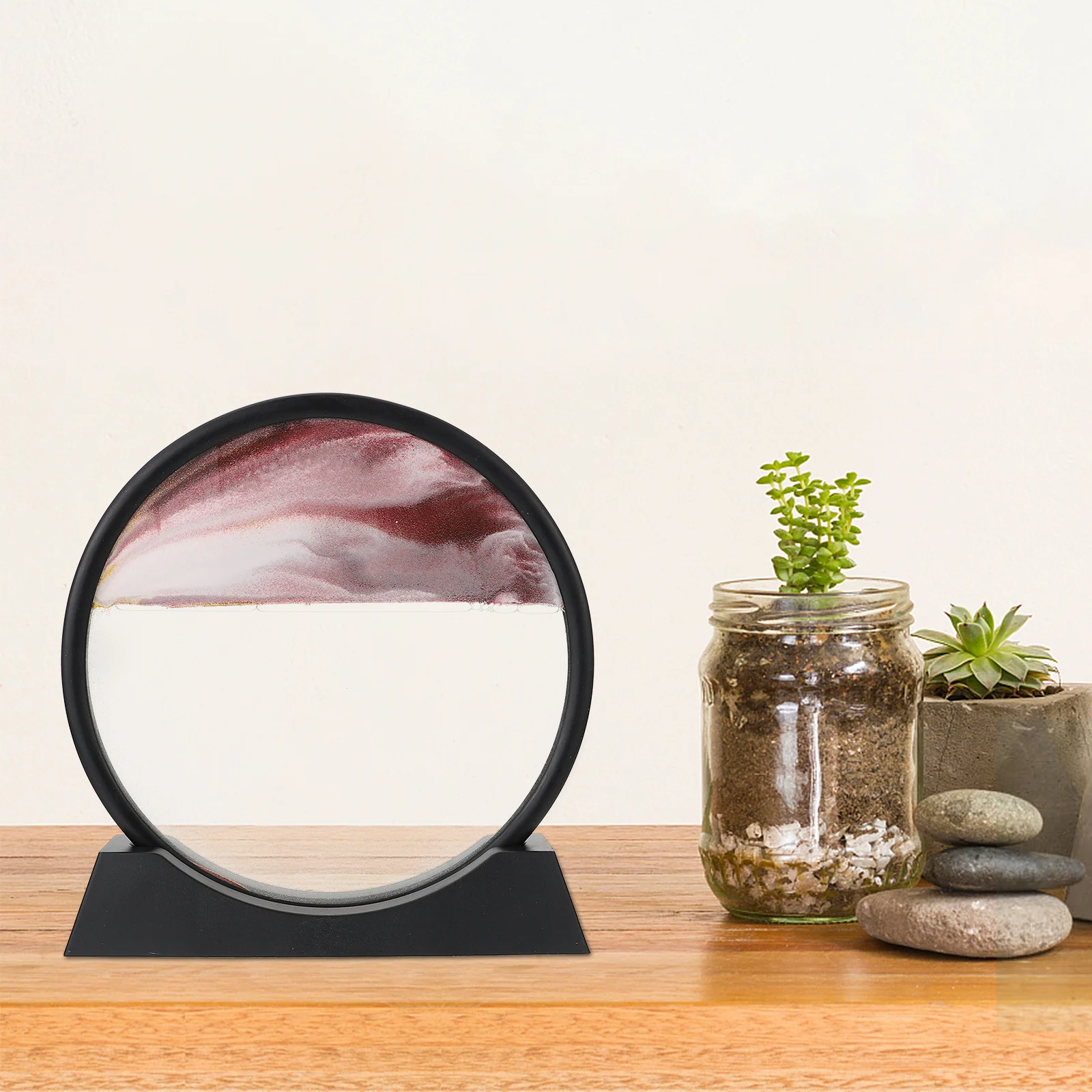 1 قطعة الرمال المتحركة اللوحة ثلاثية الأبعاد الرمال الفن حلية ديكور المنزل سطح المكتب غرفة المعيشة الديكور طاولة مكتبية الزينة صورة الرمل المتحركة #6