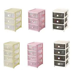 Desktop multi-layer cosmetic storage box Office storage cabinet Desktop storage drawer box Student dormitory stationery lockers