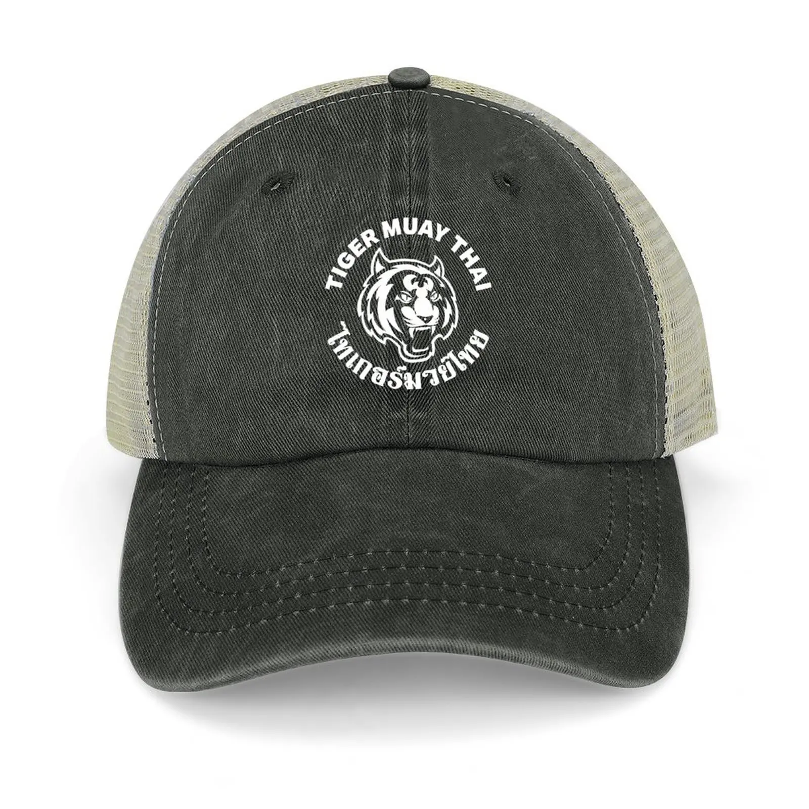 

Tiger Muay Thai White Big Logo Phuket Thailand Baseball Cap Christmas Hat Golf Wear Thermal Visor fun hats Men's Hats Women's