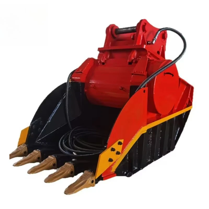 15-25 Ton Excavator Crushing Bucket Rock Crusher Attachment adapted for Rock Ore Hard Stone Breaking Customized