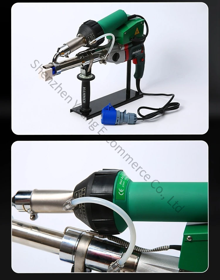Geomembrane Extrusion Welding Gun, Bipolar Heating Extrusion Type Plastic Welding Machine, PE/PP Board Large Welding Gun