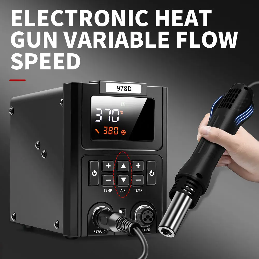 Çift LED Dijital Ekranlı Sıcak - Smd Rework Station Hot Air Soldering 2 In 1 incelemesi ve fiyatı