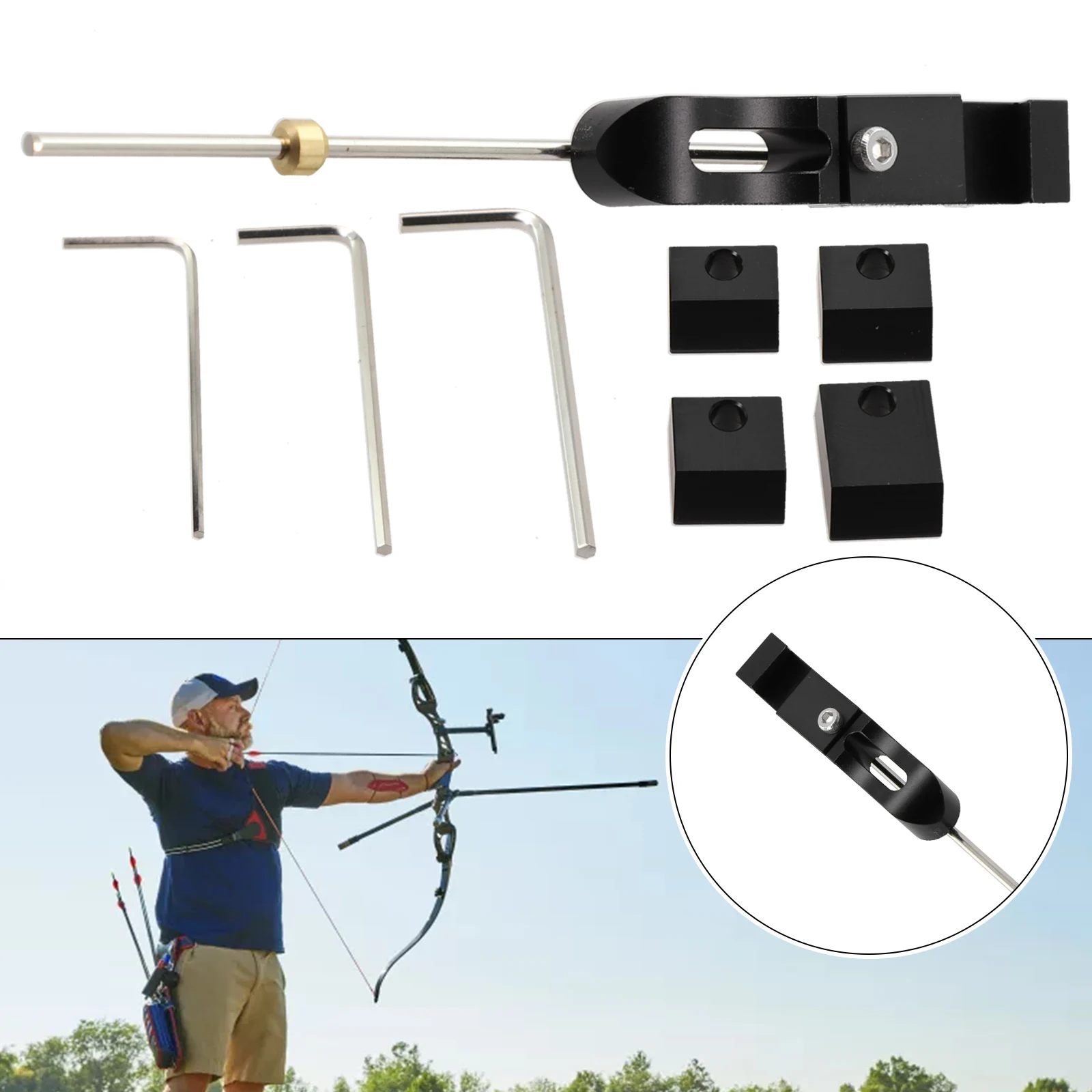 Recurve Bow Signal Piece Adjustable Magnetically Responsive Clicker Designed to Enhance Performance Effortlessly