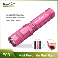 TANK007 E09 High Power Mini LED Flashlight Portable Outdoor EDC Pocket Keychain Torch USA LED Light IPX8 AAA Battery