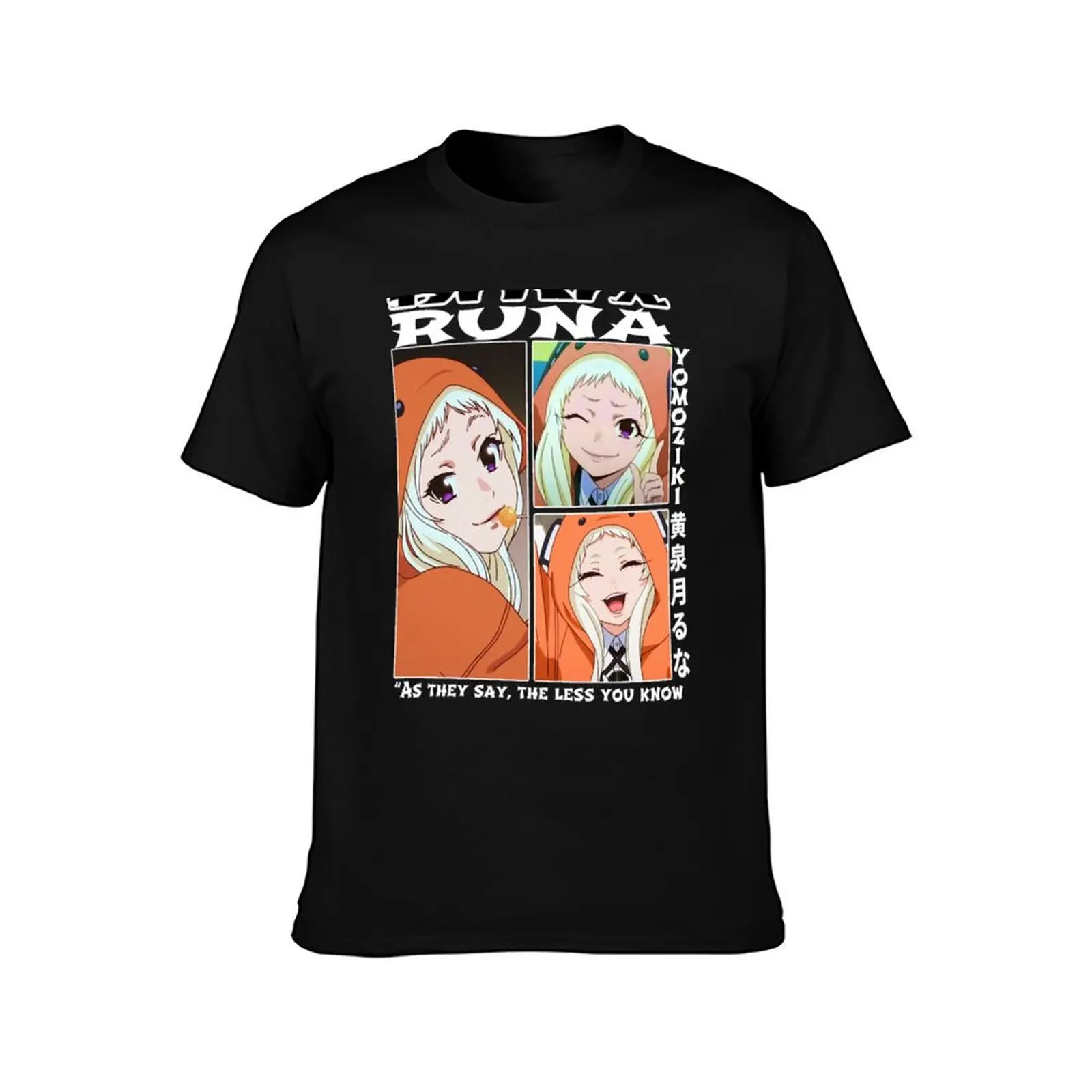 Runa Yomozuki Kakegurui - Compulsive Gambler T-Shirt Large Size Casual Tee Shirt T-Shirt