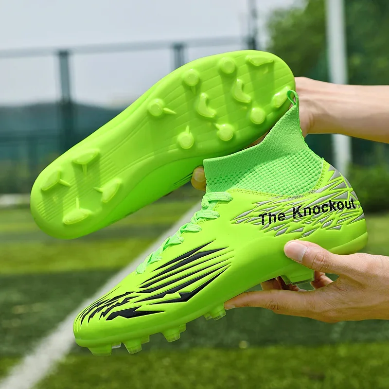 

Long Spikes Football Boots Men Childrens Society Soccer Shoes Training Futsal Kids Football Shoes Turf Indoor Cleats Sneakers