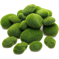 5Pcs Artificial Green Moss Plants Simulated Moss Stone Creative Home Garden Lawn Floor Ornament Landscape Bonsai Decoration