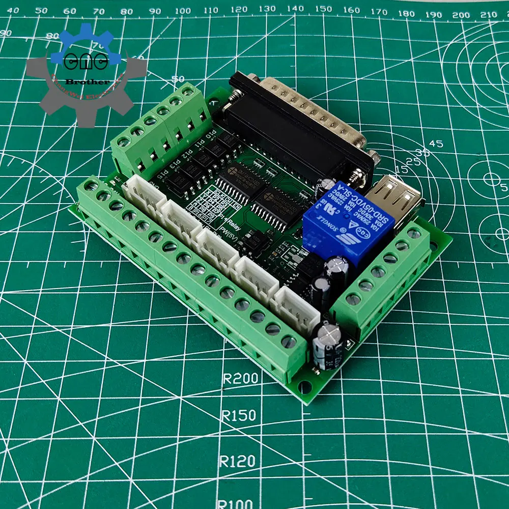 Macchina per incidere MACH3 scheda di controllo CNC 5 assi, con fotoaccoppiatore, Controller di azionamento del motore, con porta parallela a 25 Pin