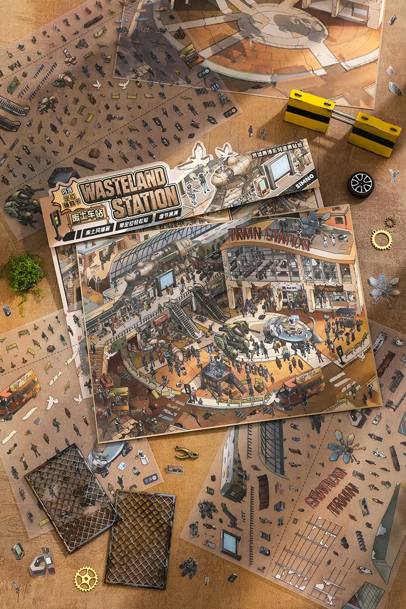 

3D складная многослойная складная миниатюрная наклейка для создания сцены большого размера, 3D-наклейка ручной работы «сделай сам», подходит для хан