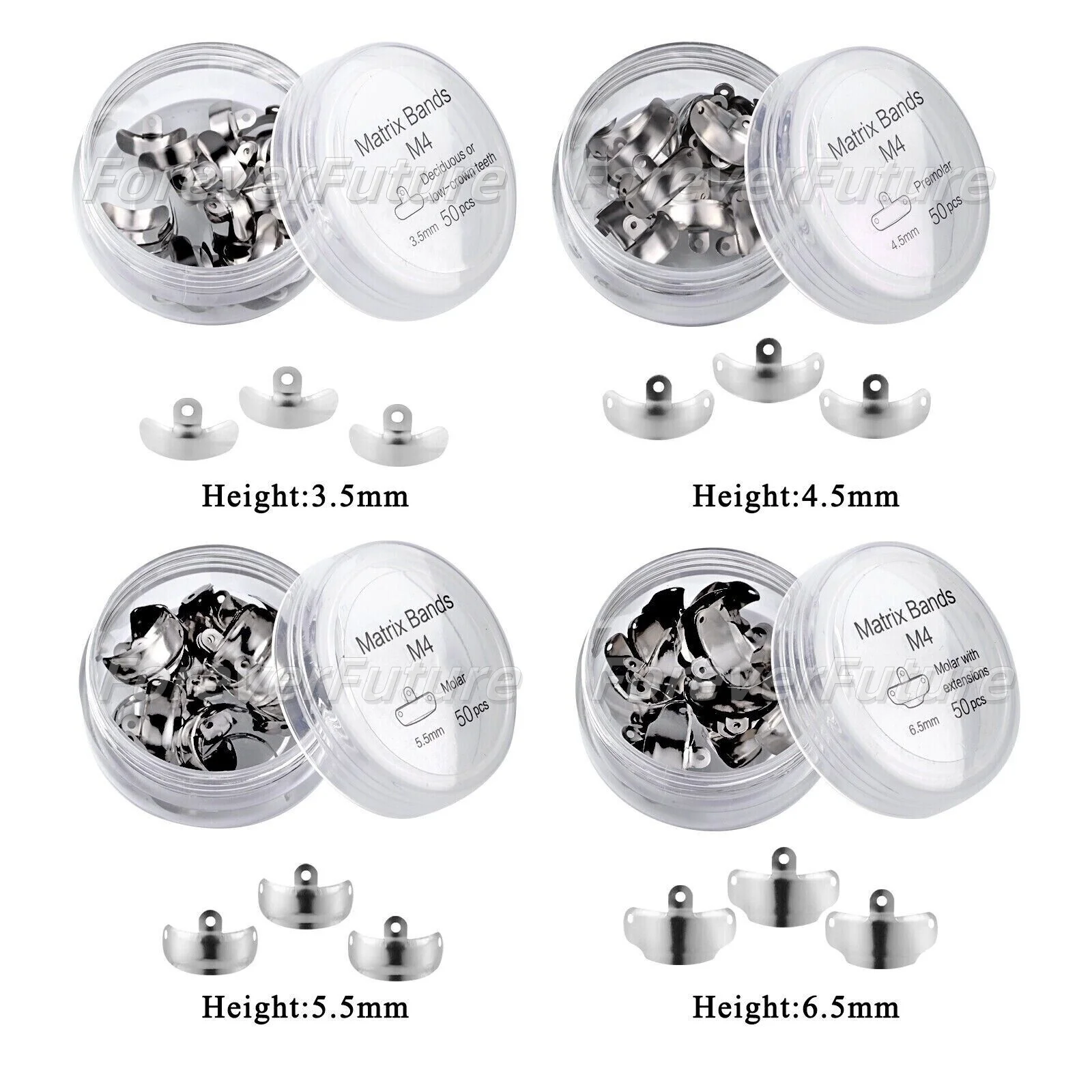 Anillo de bandas de matriz dental, abrazadera de matriz seccional compatible con sistema Palodent V3