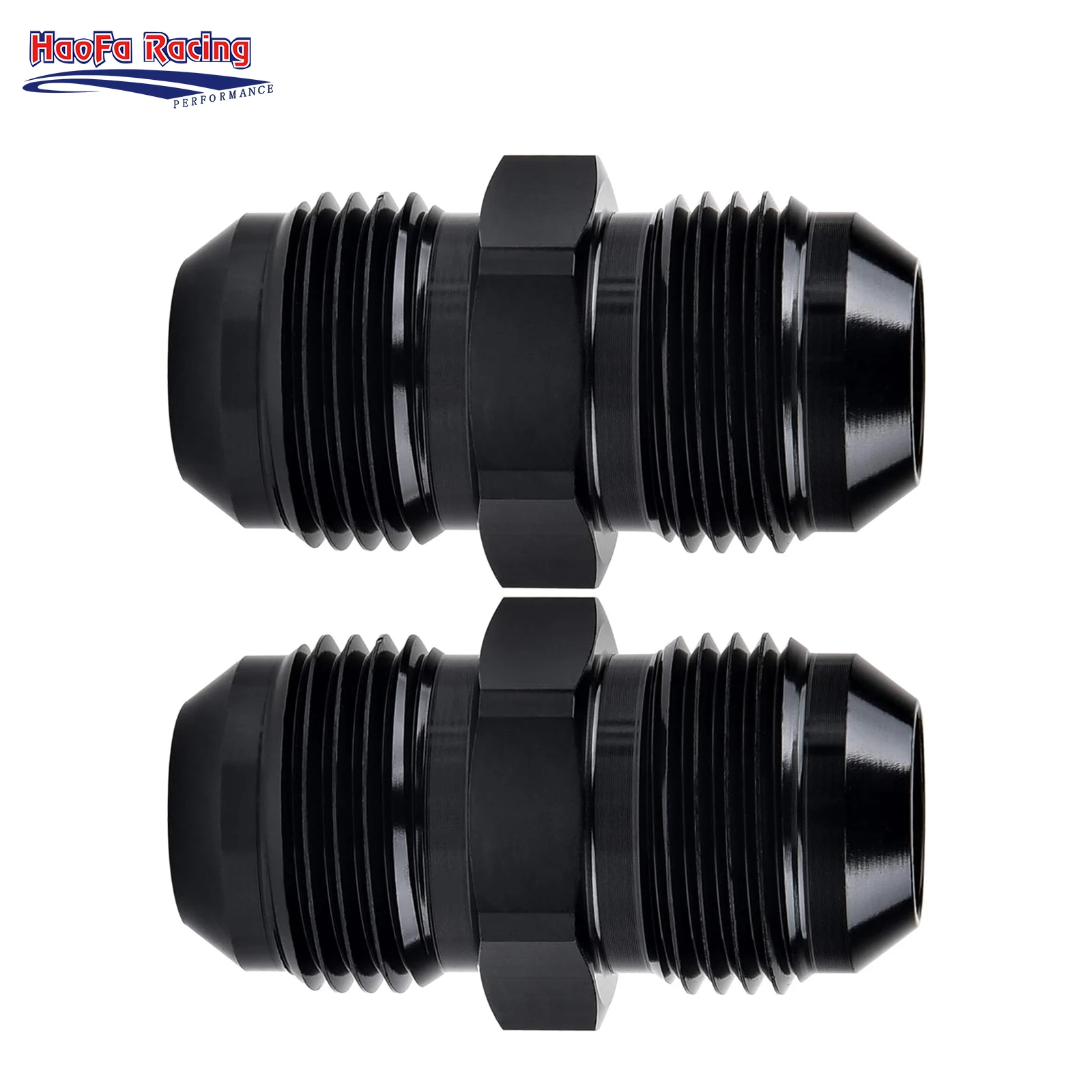 Male To Male AN4 AN6 AN8 AN10 AN12 AN16 Universal Aluminum Flare Union Oil Fuel Hose End Adapter Fitting Straight Connection