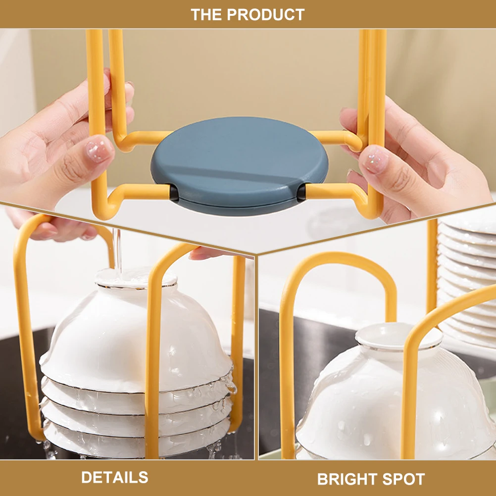 

Retractable Plastic Bowl Rack Eco-Friendly Bowl Drying Rack Kitchen Dish Holder Storage Organizer